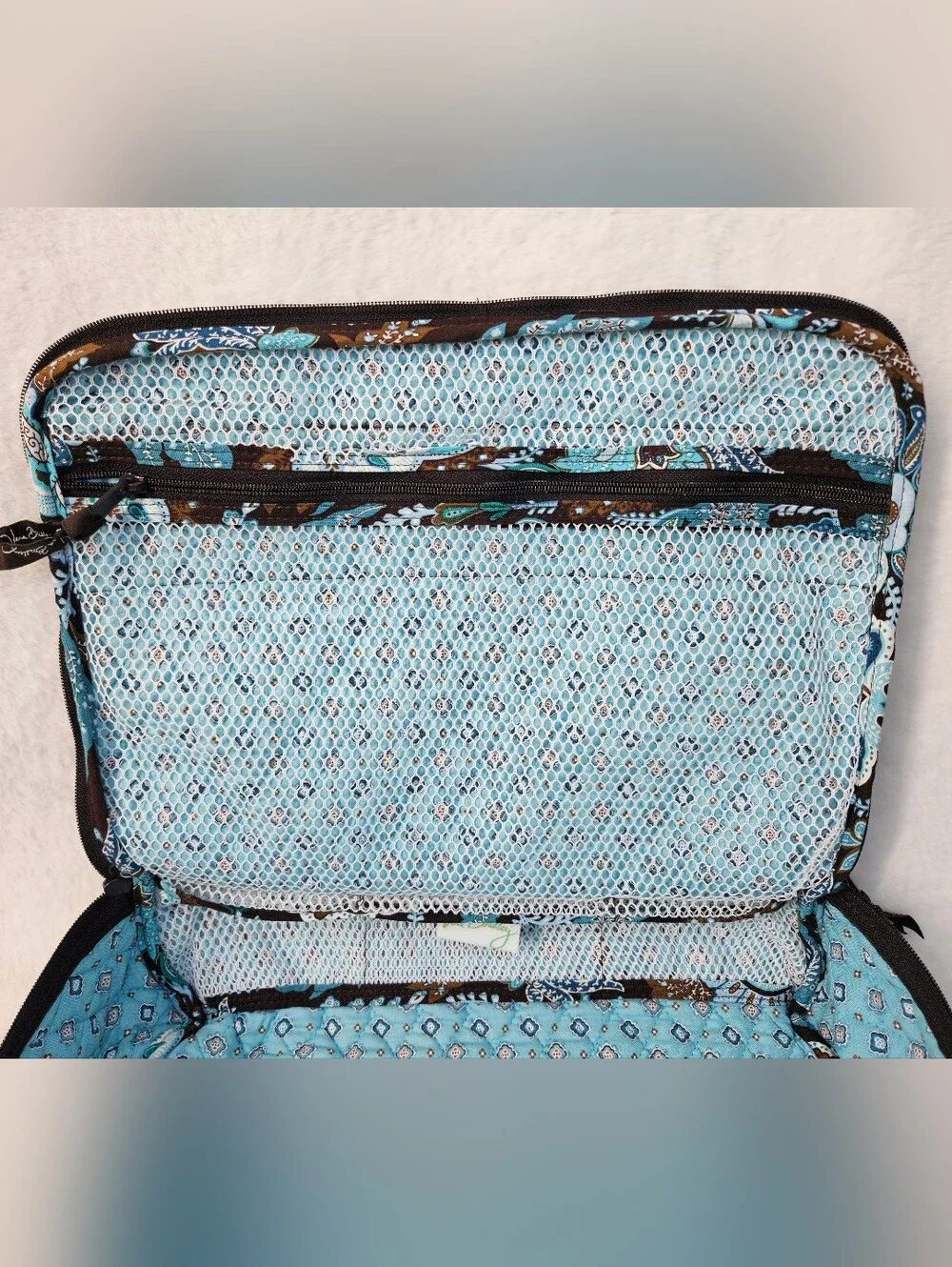 Vintage Vera Bradley Java Blue Organizer Carrying Case
